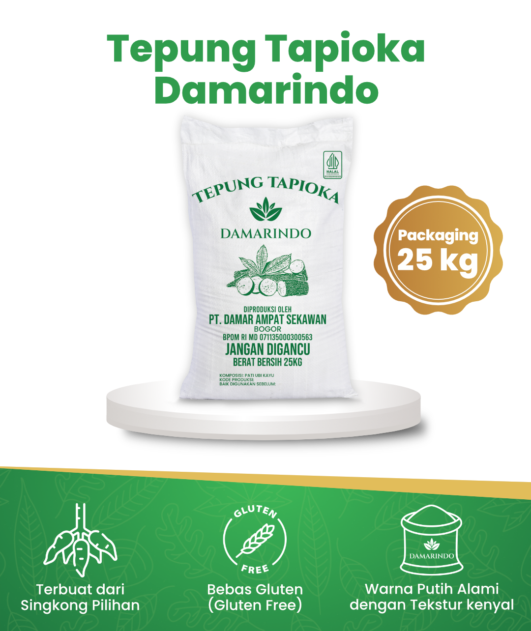 Tepung Tapioka Damarindo 25kg (1 Karung)